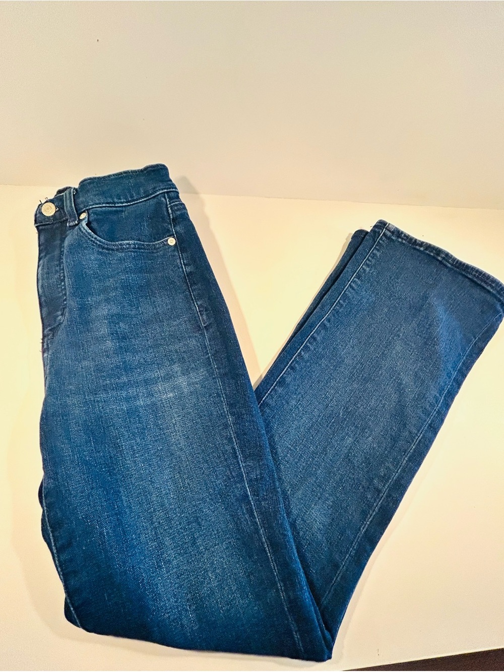 LOFT Modern Slim Flare Jeans Women’s Size 26 Dark Wash Stretch Denim High Rise